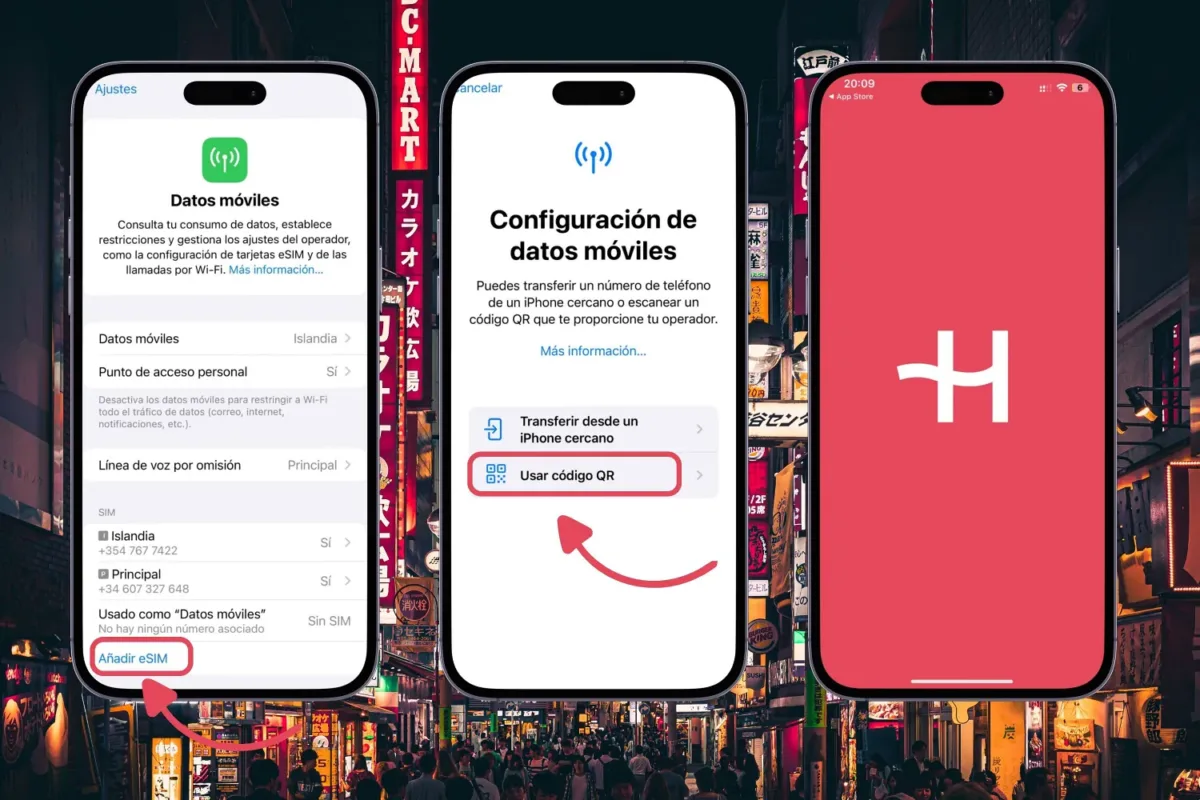 pasos para instalar eSIM de Holafly en iPhone para tener internet en Japón