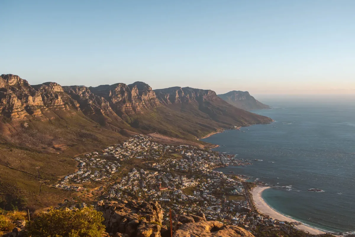 Vistas al atardecer desde Lion's Head, uno de los puntos importantes de esta ruta por Sudáfrica en 20 días